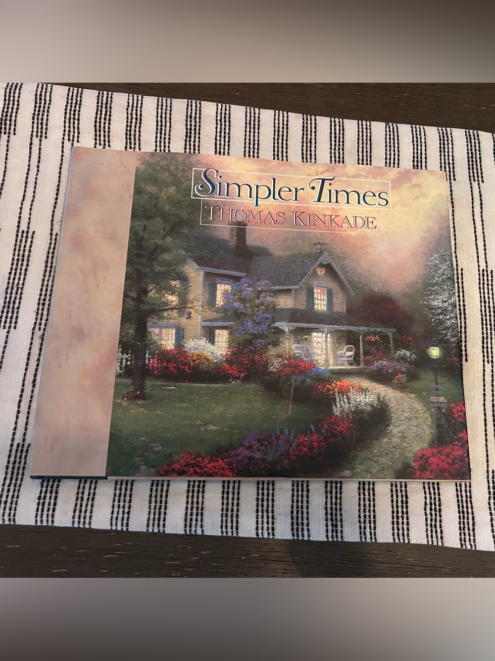 Thomas Kinkade - Yellow Cottage with Green, Red, Pink and Purple Garden